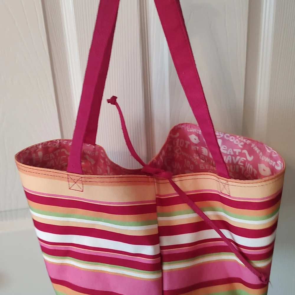 Colorful Striped Tote Bag